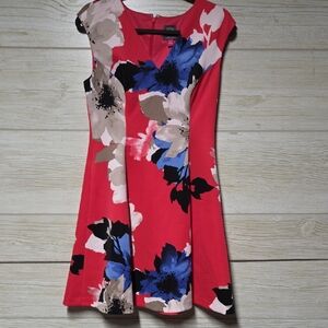 Vince Camuto Red Floral Mini Dress